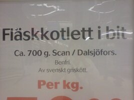 Skylt på Coop