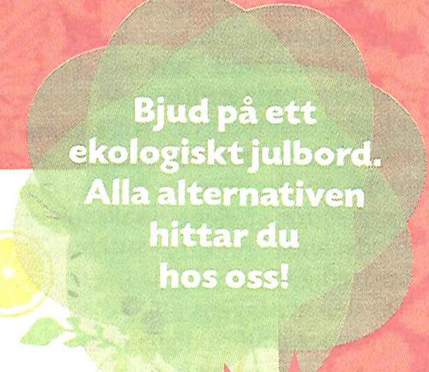 Del av Coops annons i DN 23/12 2009