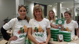 Cops projektgrupp för "Knasiga grönsaker" med Louise König, hållbarhetschef, i spetsen